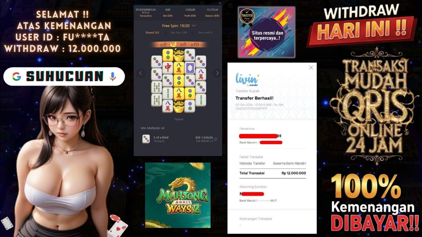 SUHUCUAN JACKPOT SLOT MAHJONG WAYS 2